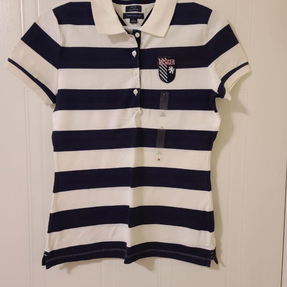 Tommy Hilfiger Slim Fit T-shirt White/Blue Medium